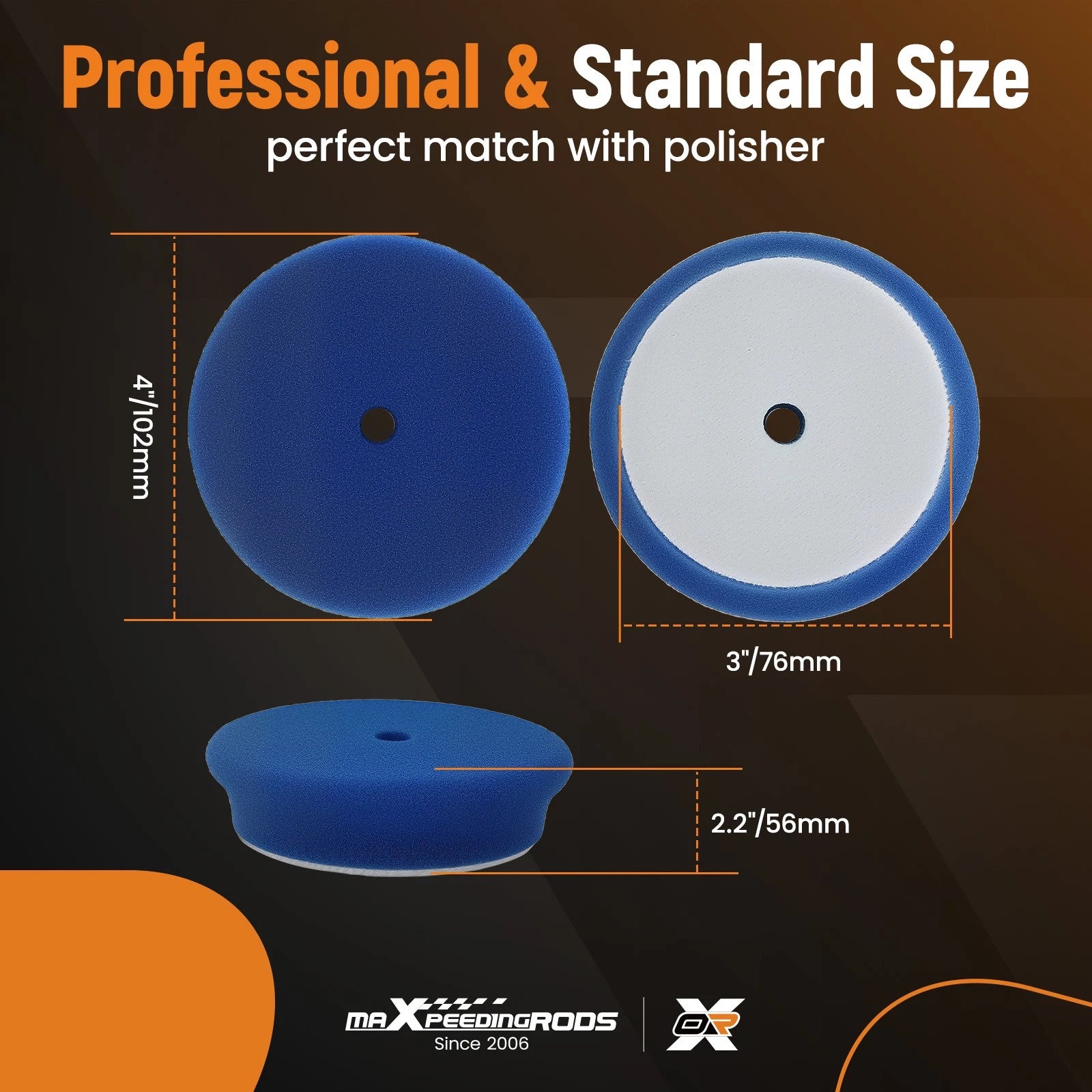 2 Pack Foam Polishing Pads for 3" Backing Plate (Fits )