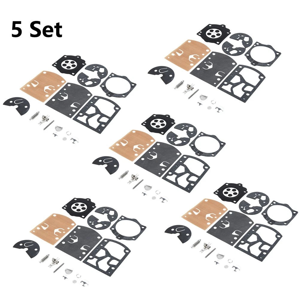 Set of 5 Carburetor Repair Kits for Walbro WB, WB-24, WB-25, WB-32, WB-33