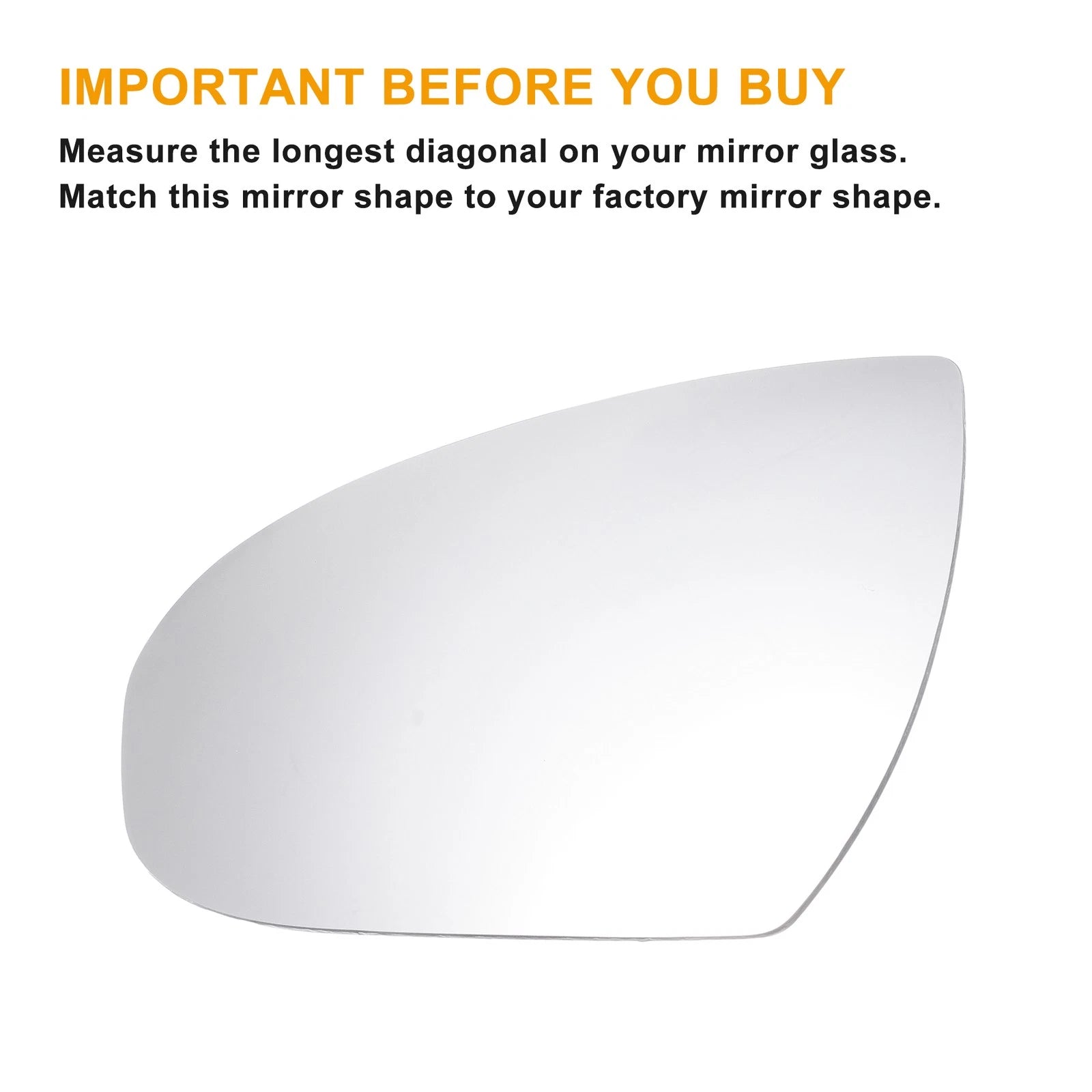 Left Side Mirror Glass with Back Heated for Hyundai Tucson (2016–2019)