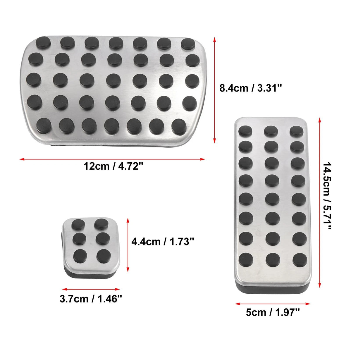 3 Pc Manual Transmission Pedal Pad Cover for Mercedes-Benz (2000–2015)