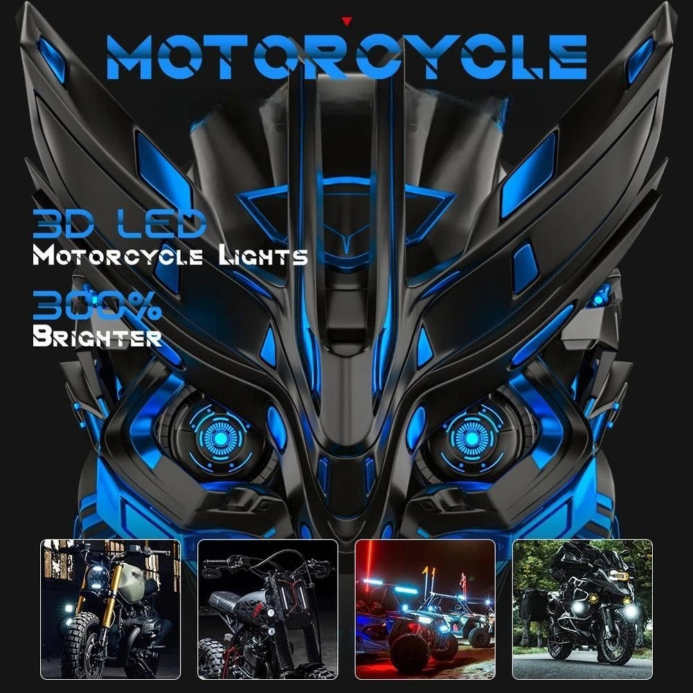 Round Dual Color LED Ring Light for Motorcycle (IP65)