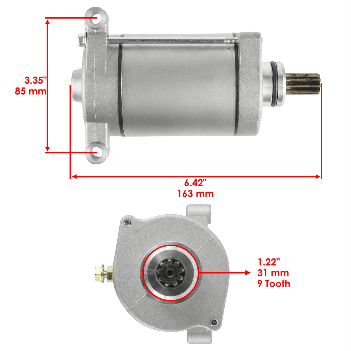 Starter Replacement for Yamaha Kodiak 400 450 YFM400 YFM450 (2000–2006)