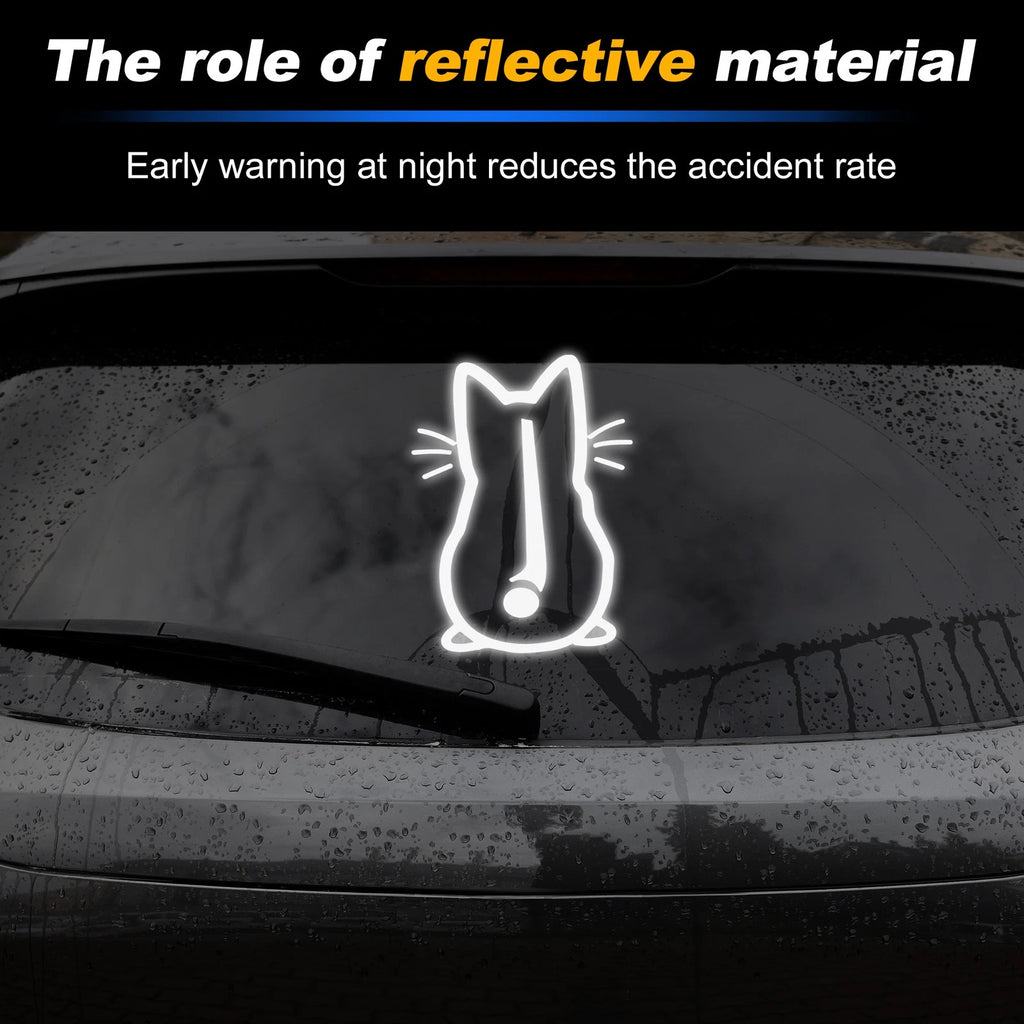 Reflective Bumper Decal for - Cute Kitten Design