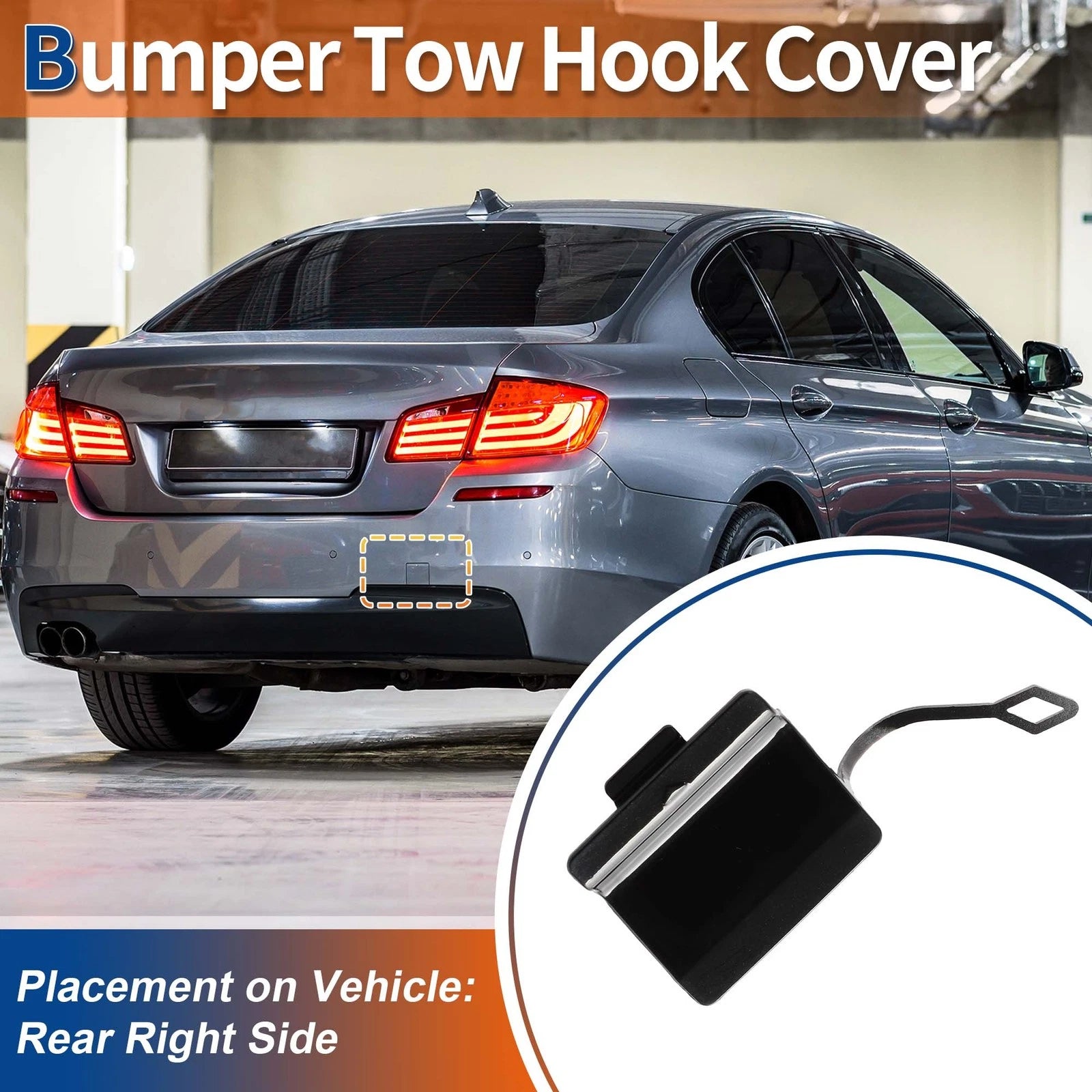 Rear Tow Hook Cover Replacement for BMW 5 Series (2017–2023)