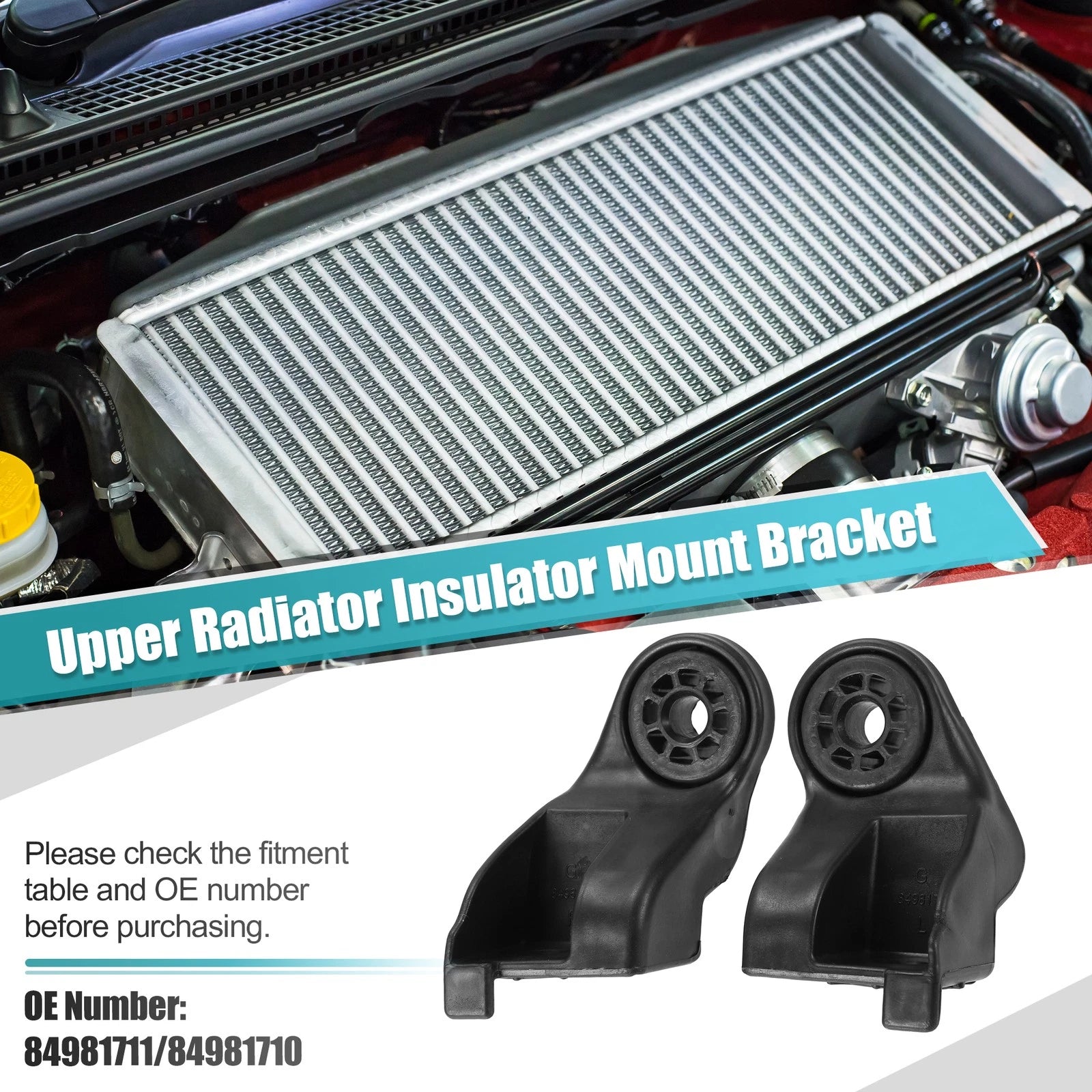 2PCS Upper Radiator Insulator Mount Bracket for GMC Terrain (2018–2021)