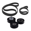 Set of 2 V-Ribbed Belts for BMW E46 E39 E38 X5 E53 Z3 E36
