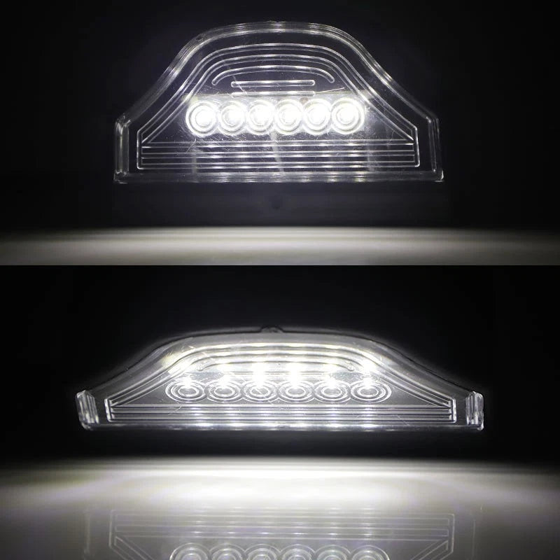 6 LED License Plate Light for Cars Trucks (12V 24V)