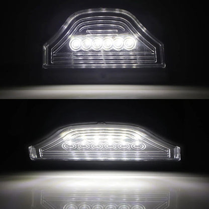 6 LED License Plate Light for Cars Trucks (12V 24V)