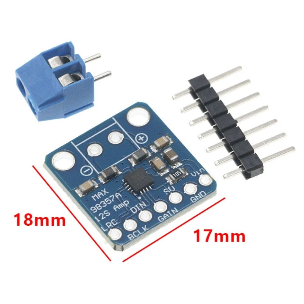 5pcs MAX98357 I2S Class D 3W Audio Decoder Board for Raspberry Pi (2012–2023)