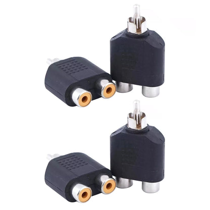 Audio Connector Adapter Plug RCA Splitter for