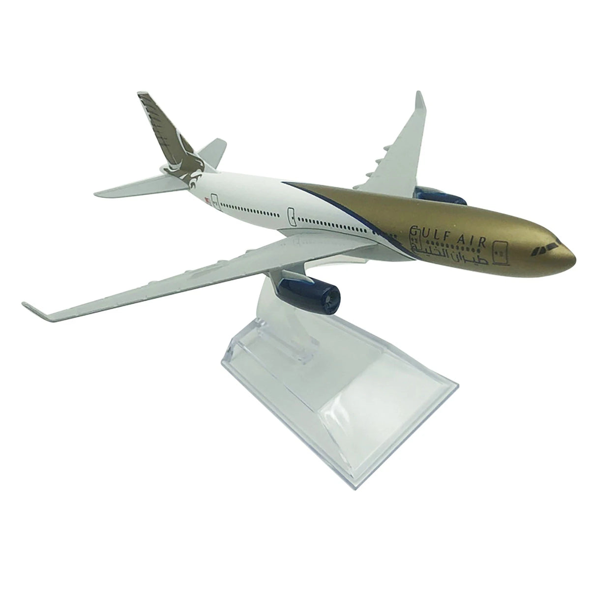 1:400 Scale Gulf A330 Airplane Model with Base