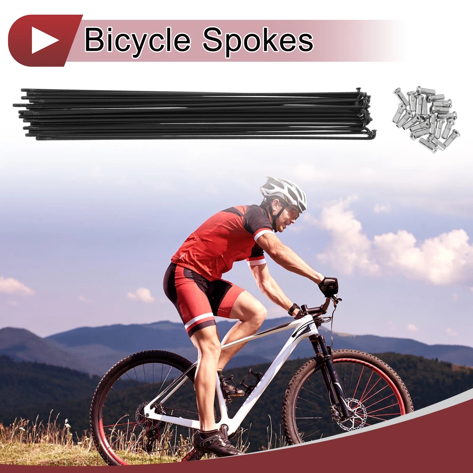 Bicycle Spokes 235mm Stainless Steel Replacement Set for 13G Wheel (20)