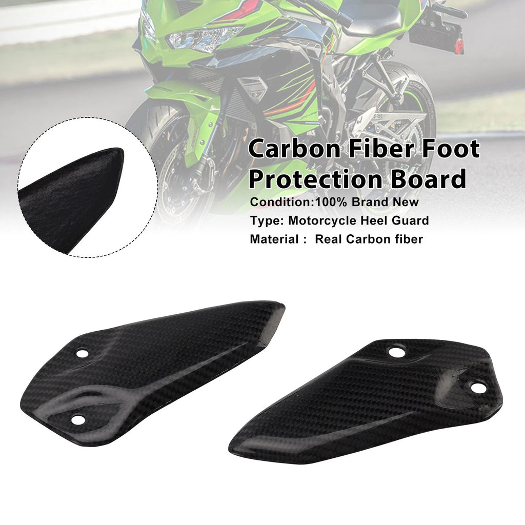 Carbon Fiber Foot Protection Board for Kawasaki ZX-4R ZX-4RR ZX-25R (2023)