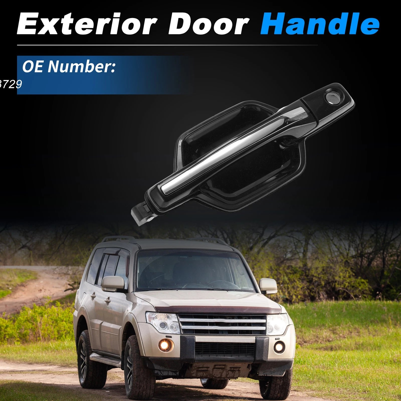 Front Left Exterior Door Handle Replacement for Mitsubishi Montero (2001–2006)