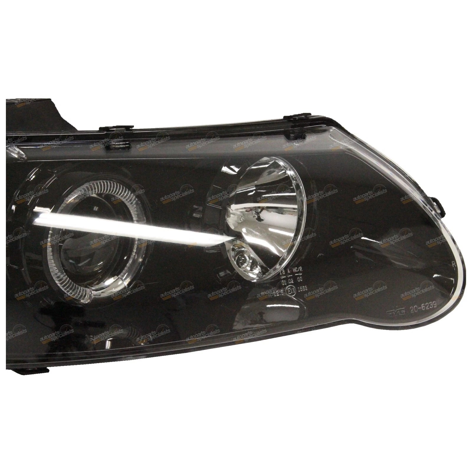RH Altezza Angel Eye Black Headlight for Holden Commodore VX (2000–2002)