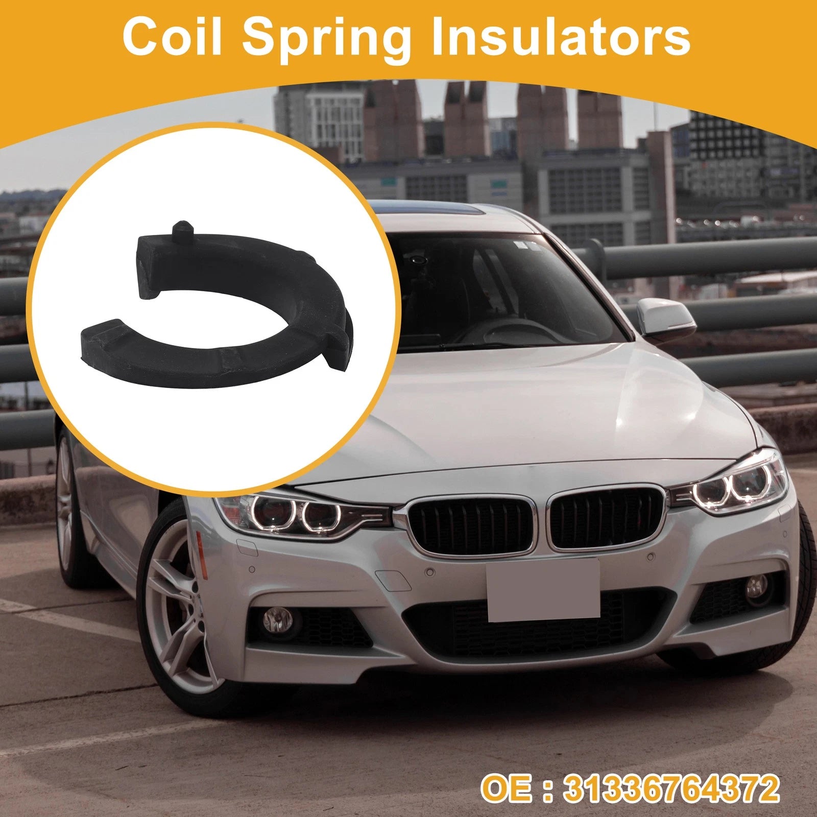 Lower Coil Spring Insulator Replacement for BMW 328i (2007–2013) Rubber