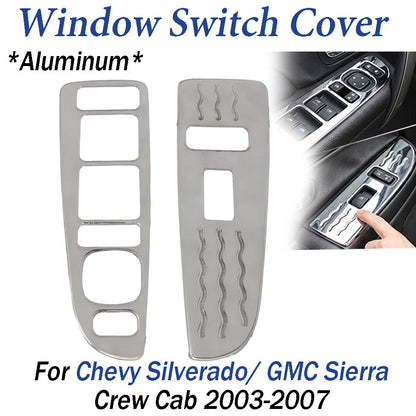 Window Switch Cover Set for Chevy Silverado GMC Sierra (2003–2007)