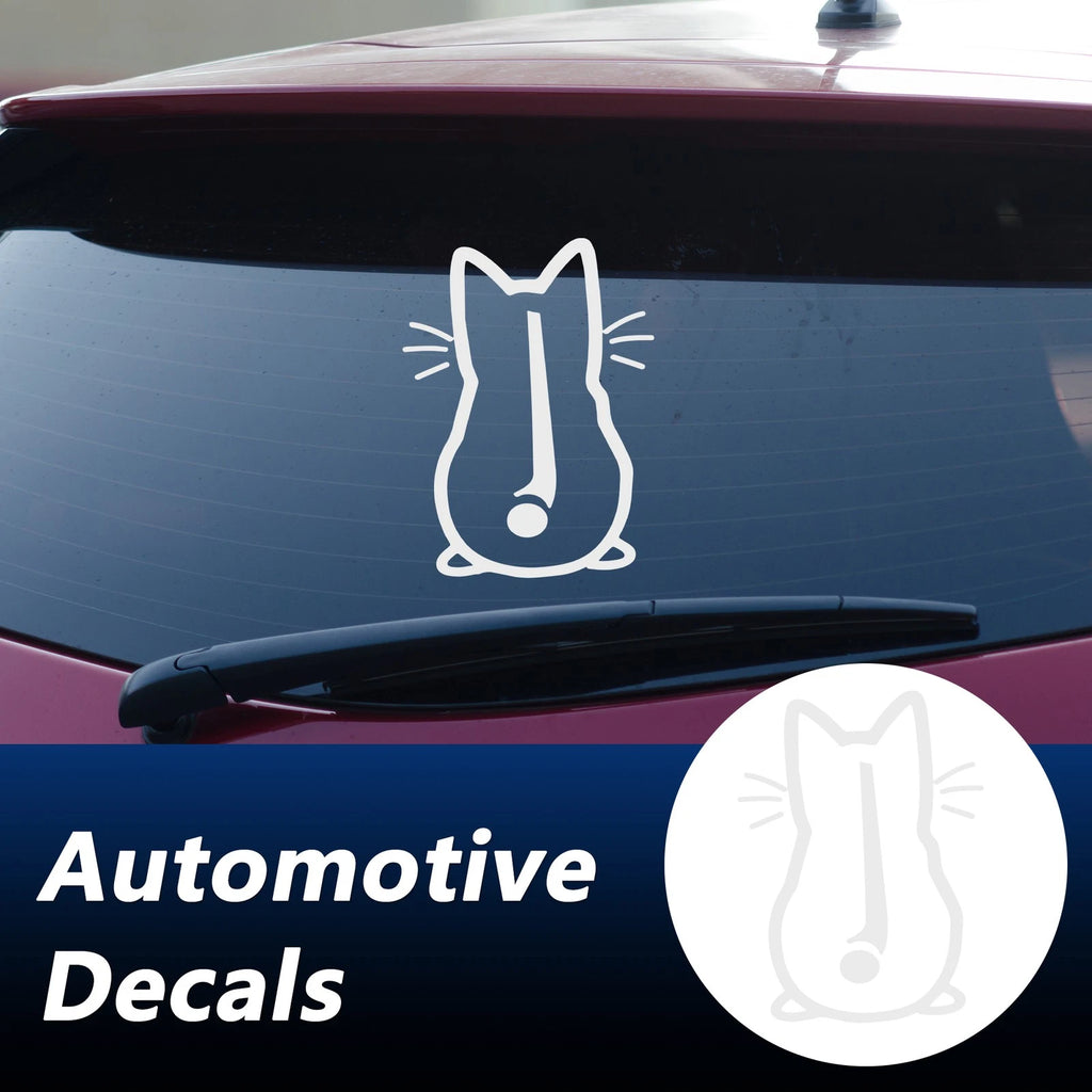 Reflective Bumper Decal for - Cute Kitten Design
