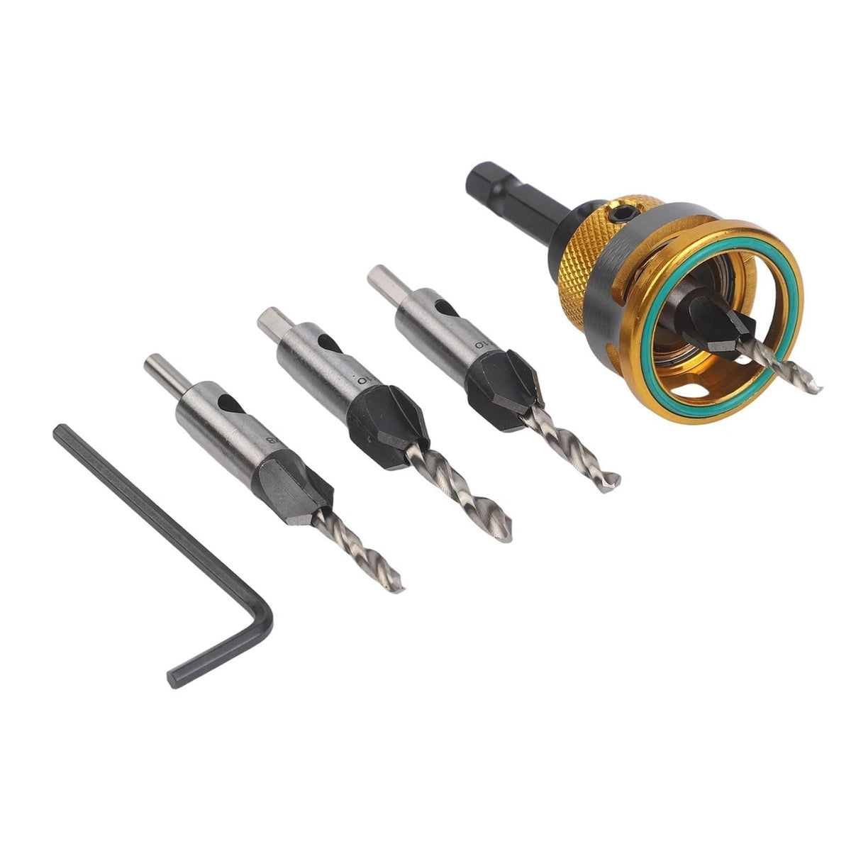 4-Piece Tapered Drill Bit Set for DIY Home Repairs
