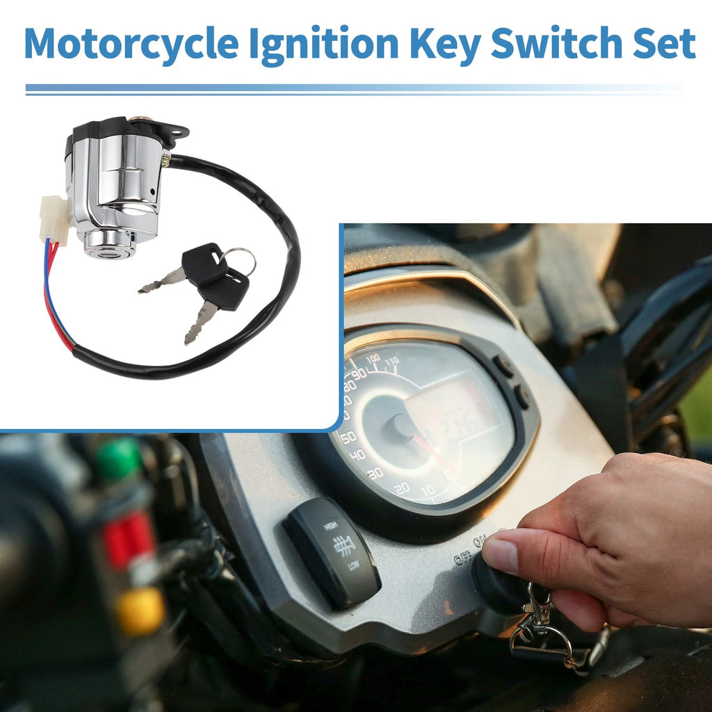 Ignition Key Switch Lock Set for Honda Steed VLX 400 (1988–2013)