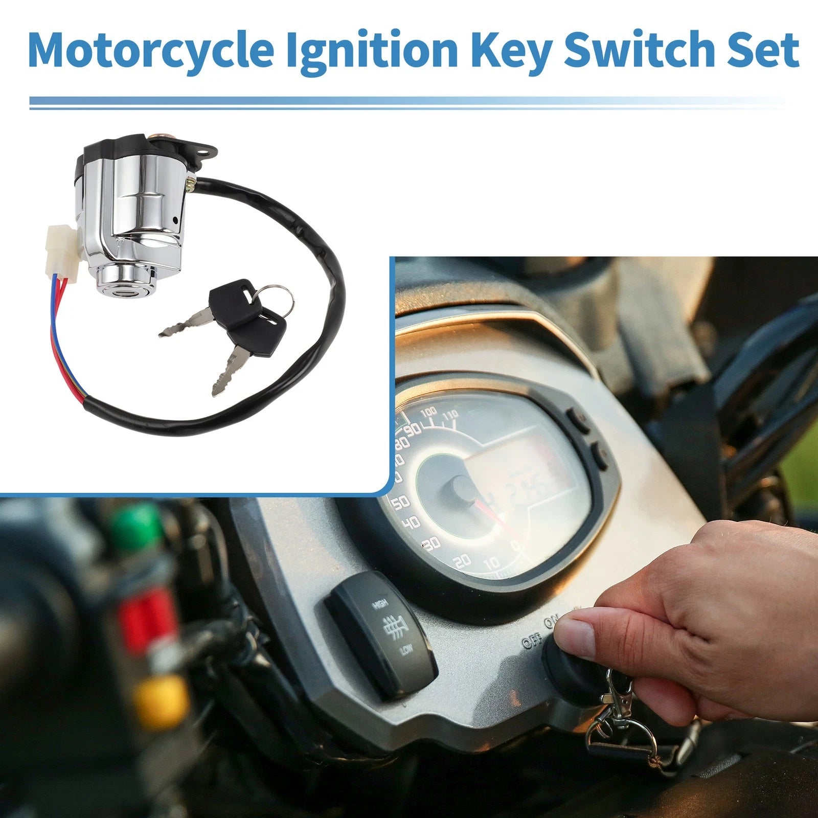 Ignition Key Switch Lock Set for Honda Steed VLX 400 (1988–2013)