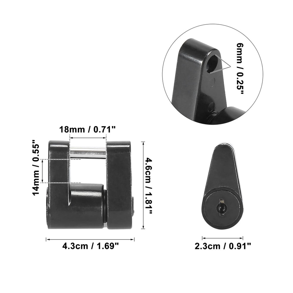 Hitch Pin Lock Set for 1/4 inch Trailer Hitch Receiver (Universal)