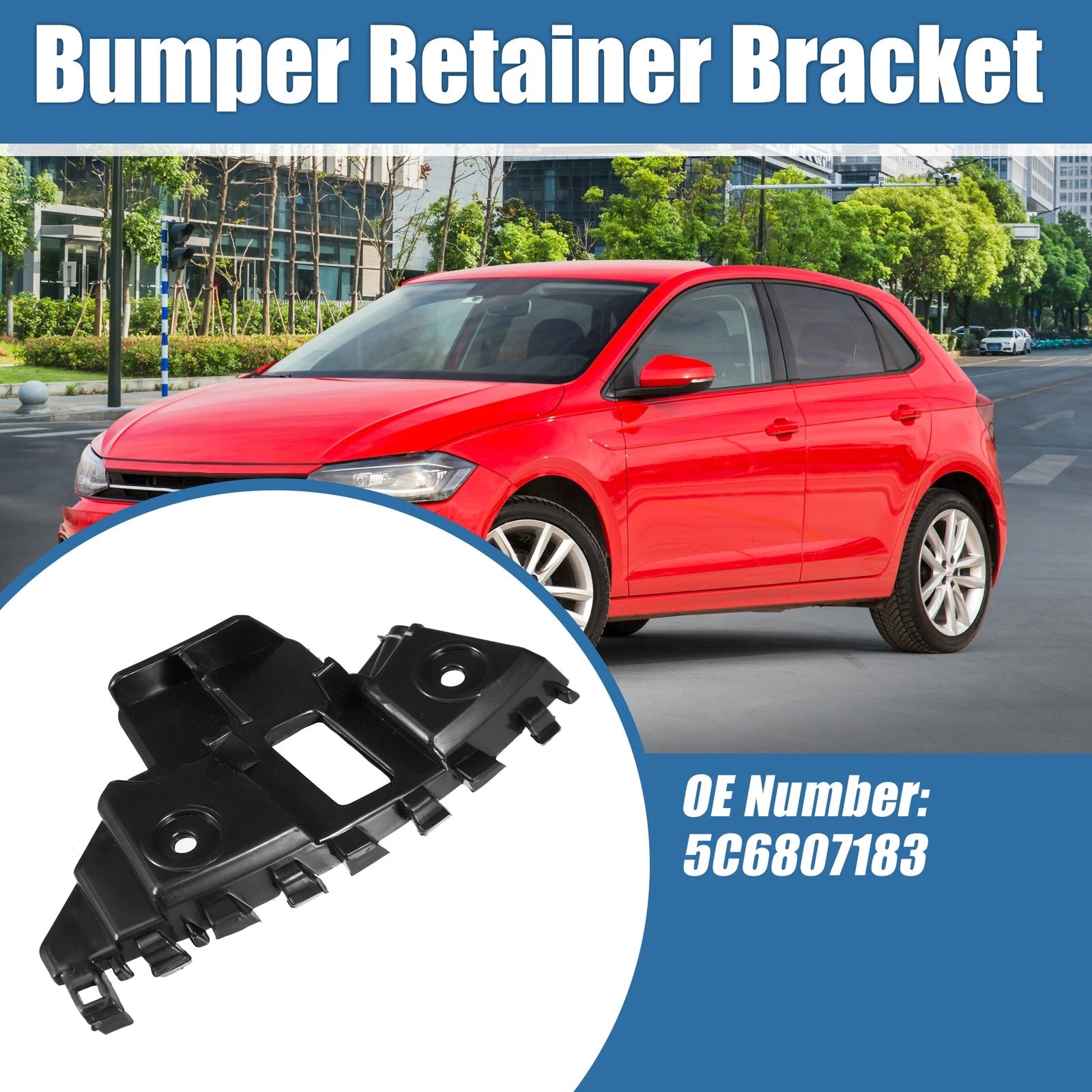 Left Driver Side Bumper Bracket Replacement for Volkswagen Jetta (2011–2014)