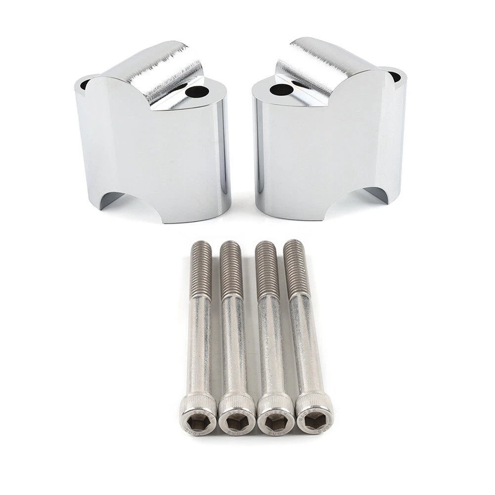 2'' Handlebar Risers Mount Extension Kit Chrome for Harley Sportster 48 (2010–2023)