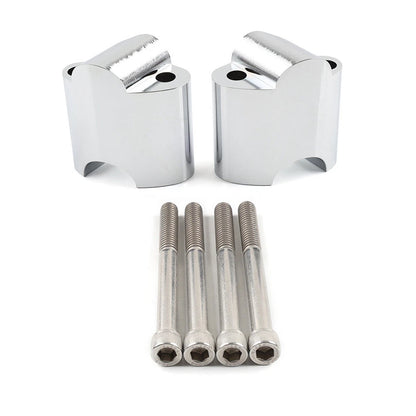 2'' Handlebar Risers Mount Extension Kit Chrome for Harley Sportster 48 (2010–2023)