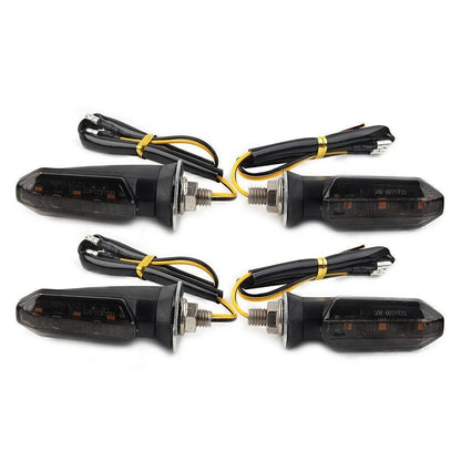 4X 12V LED Turn Signal Indicator Amber Blinker Light for Universal Motorcycle
