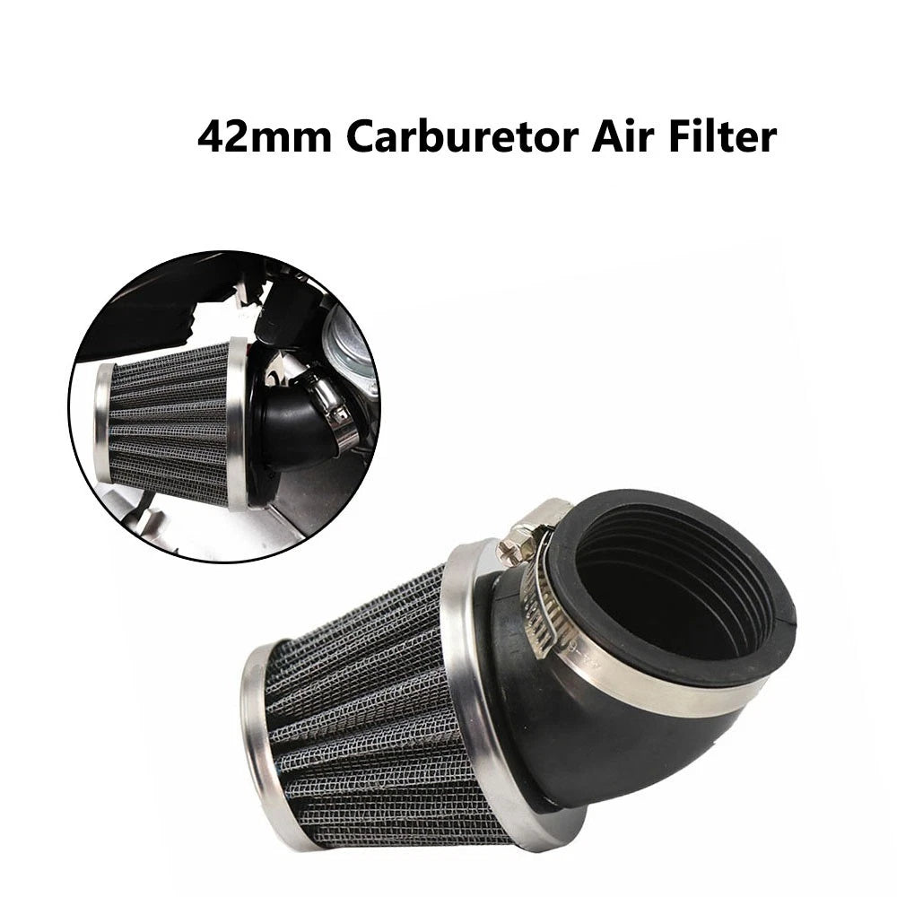 42mm Motorcycle Air Filter Bent Adapter for ATV Dirt Bike (40mm-44mm)