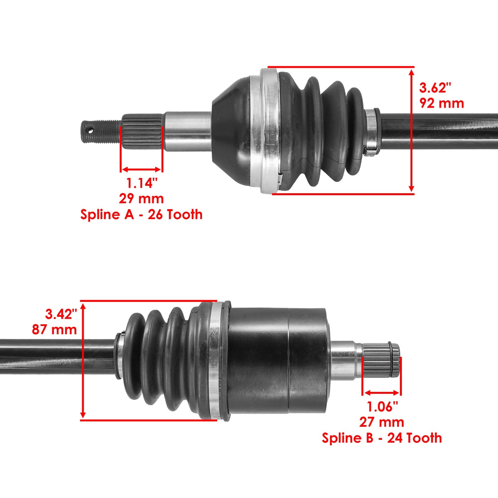 Rear Left Right CV Joint Axle Replacement for Can Am Renegade 2020-2026