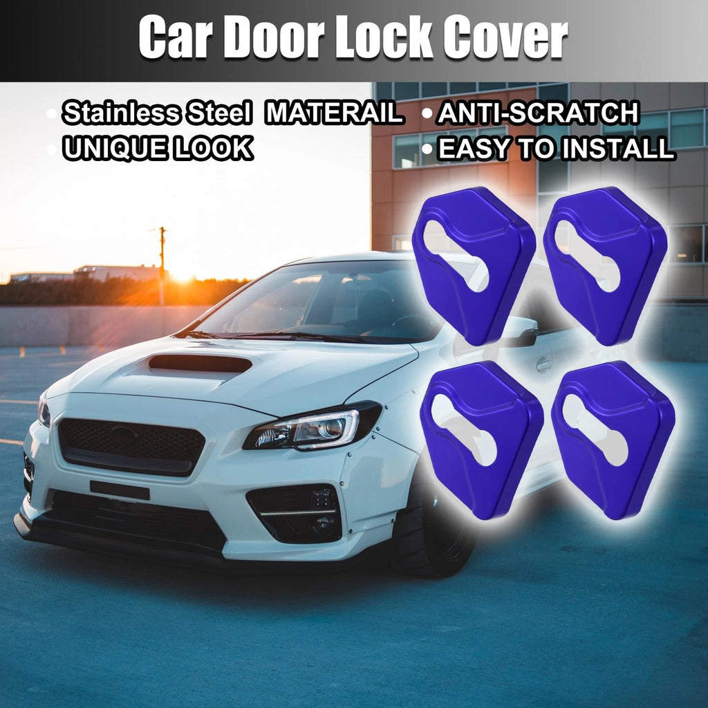 4pcs Door Lock Latch Covers Protector Stainless Steel for Subaru (2013–2023)