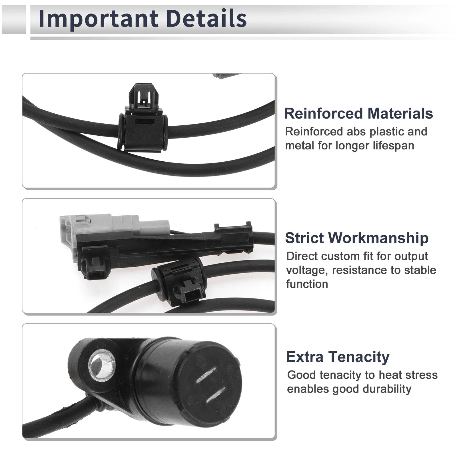 ABS Wheel Speed Sensor Replacement Rear Right for Toyota 4Runner (1996–2002)