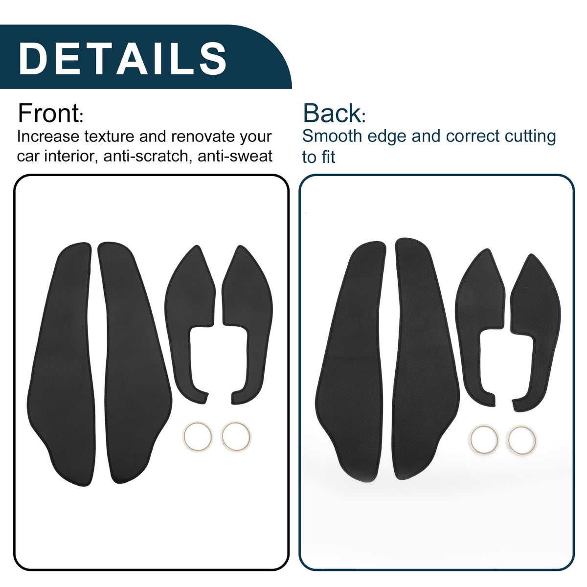 Door Anti Kick Protector Pad Kit for Lexus ES ES350 ES300h (2013–2016)