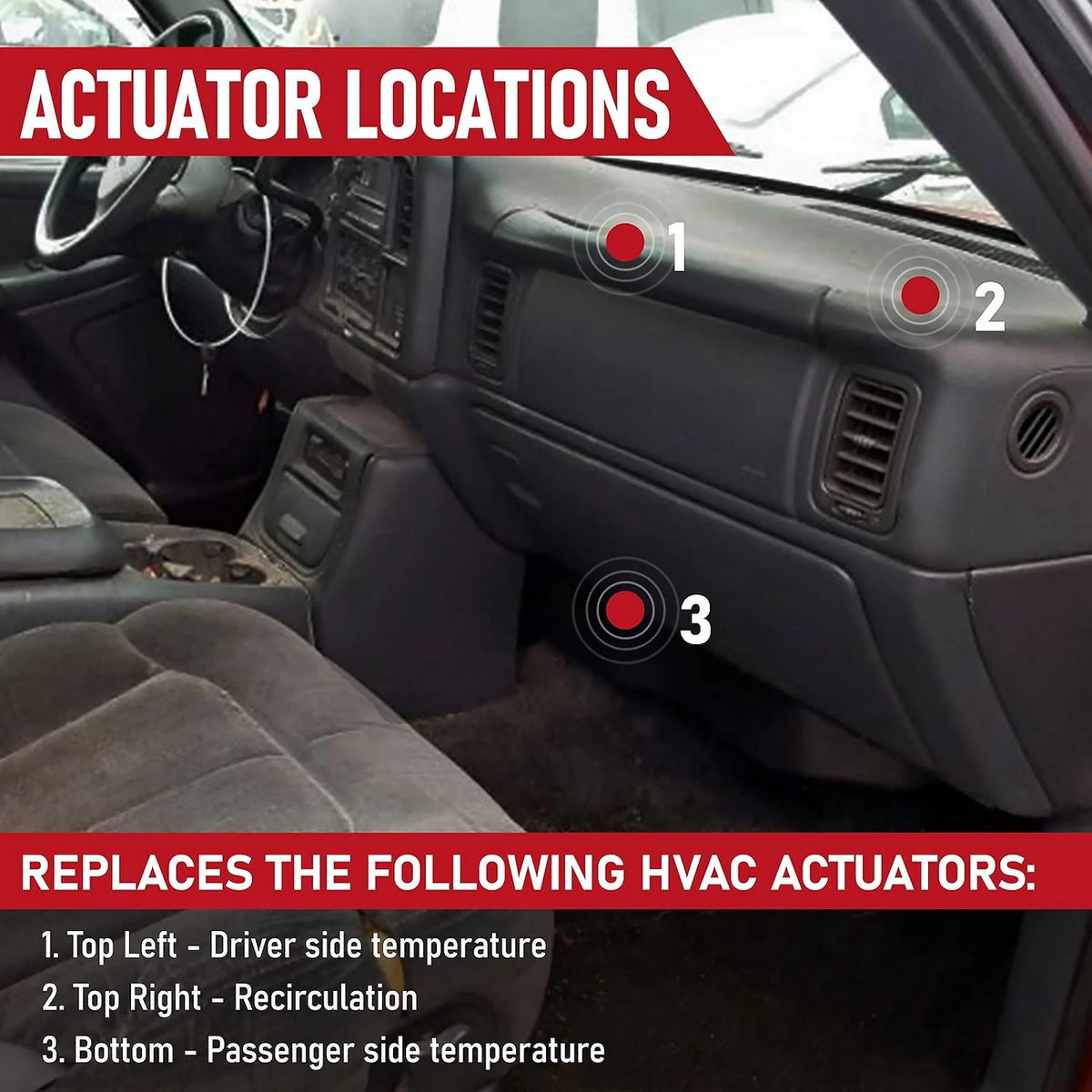 HVAC Air Vent Blend Door Actuator for GMC Sierra 1500 2500 3500