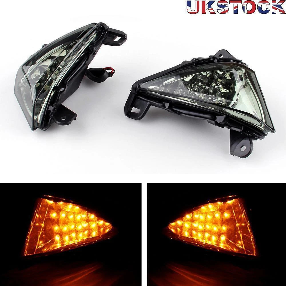 Front LED Turn Signals for Kawasaki Z750 Z1000 (2007–2009) T9 Smoke