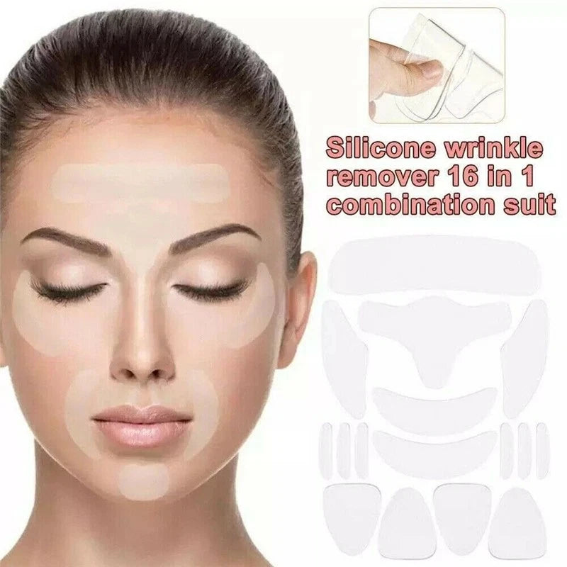 16 Pack Transparent Silicone Face Pads for Women