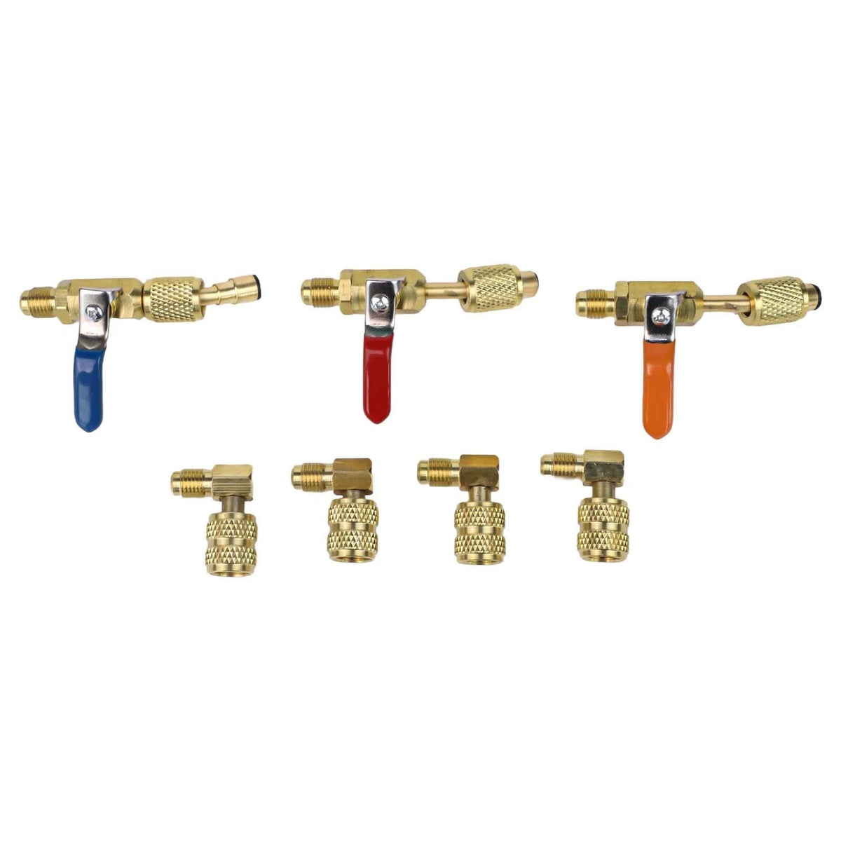 7 Pcs Air Conditioning Compact Ball Valve Set for R134A R410A