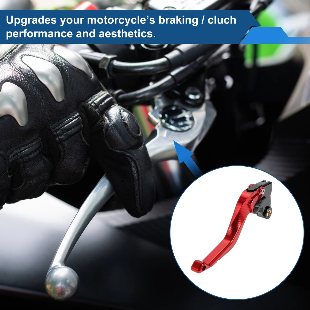 Short Brake Clutch Levers for Kawasaki Ninja ZX10R (2015–2024) - Solid Red, 1 Pair
