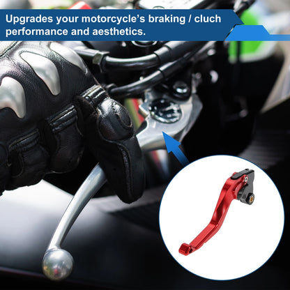 Short Brake Clutch Levers for Kawasaki Ninja ZX10R (2015–2024) - Solid Red, 1 Pair