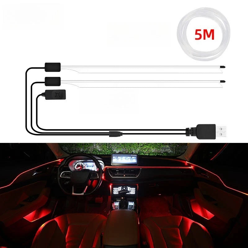 5M USB RGB LED Ambient Light Strip for Interior Customization