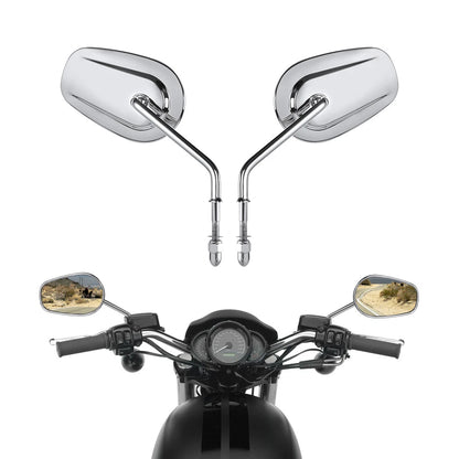 Chrome Rear View Mirrors for Harley Davidson Touring Road King Electra Glide