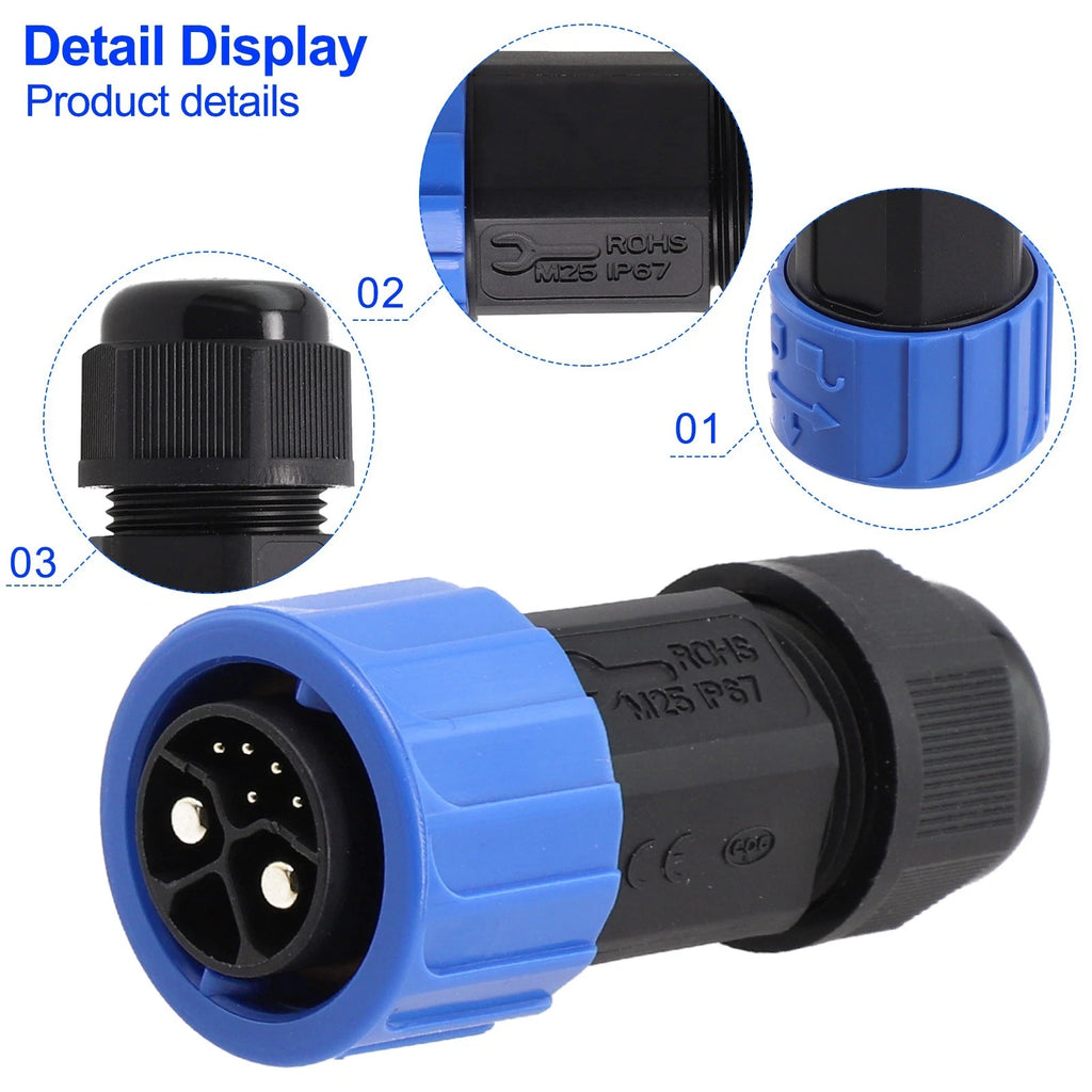 2+1 Efficient Charging Connector for Motorcycle Charger