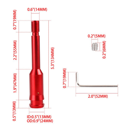 M14x15 Thread Gear Shift Knob Extension Adapter for Universal Fit (2010–2023)