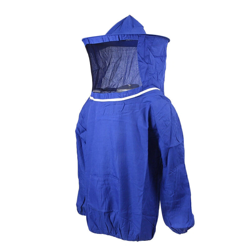 Bee Keeping Suit Beekeeping Jacket Veil Hat Smock Protective Equipment Blue UK