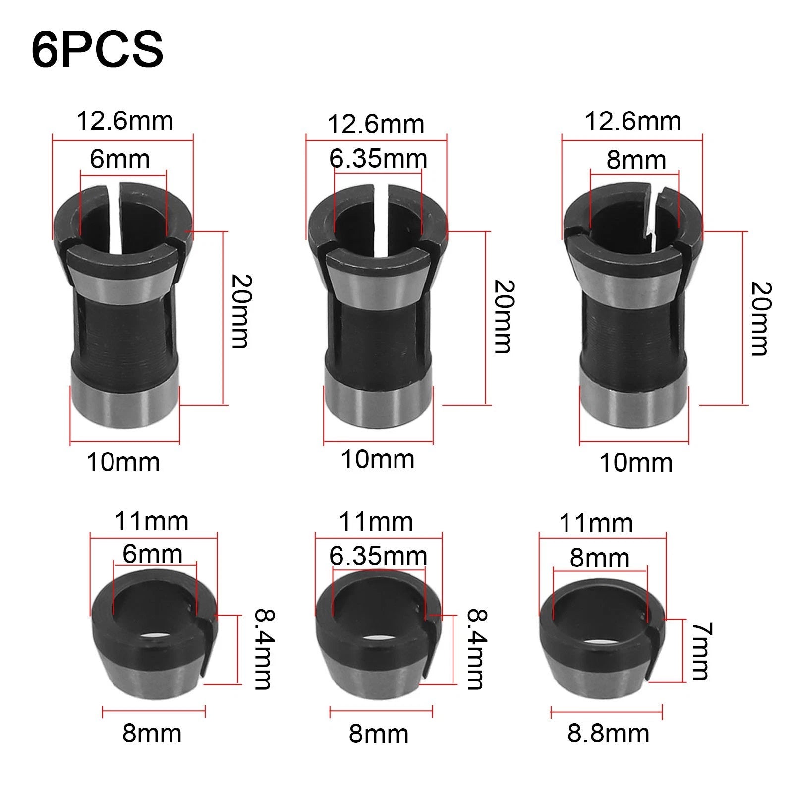 Engraving Machine Accessories Set of 6 Sizes