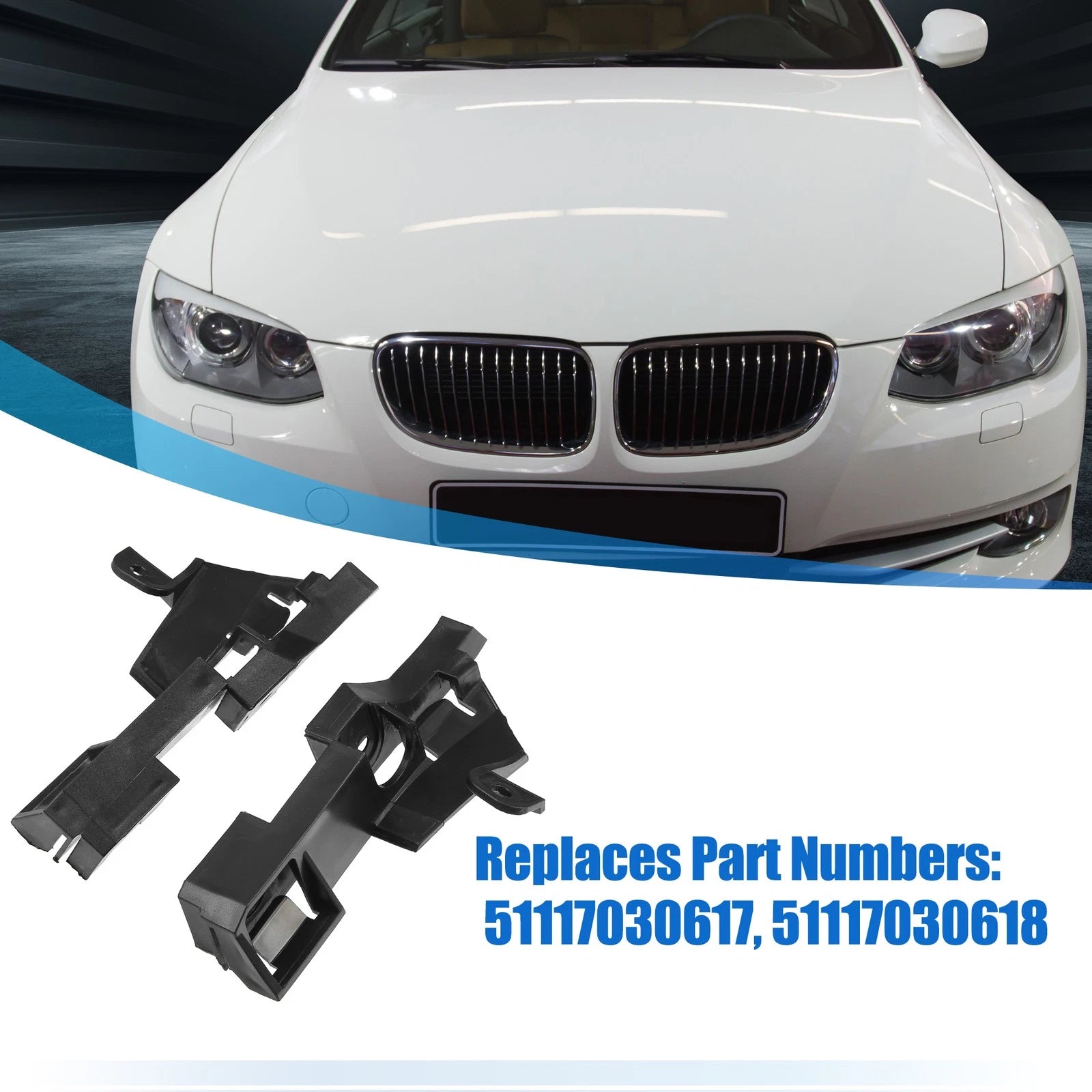 Front Bumper Mounting Support Bracket Pair for BMW 325i (2002–2005)
