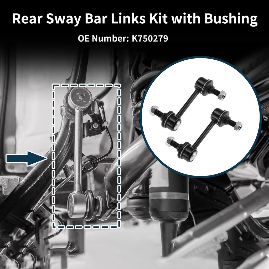 2X Rear Stabilizer Link No Bushing for Hyundai Santa Fe (2013–2018)