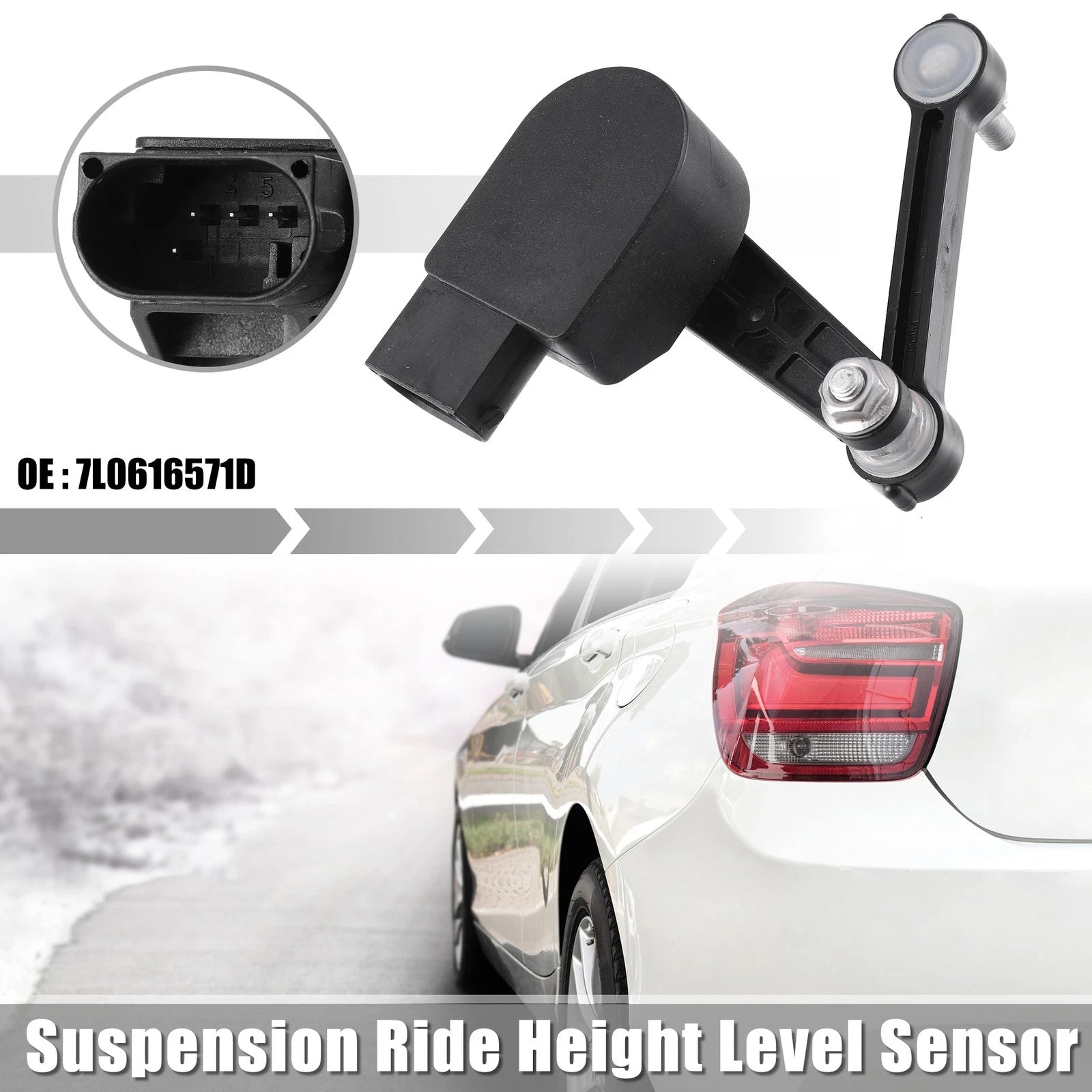 Rear Left Right Suspension Ride Height Level Sensor for Audi Q7 (2006–2015)